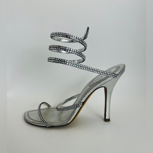 Rene Caovilla Silver crystal sandals Stiletto - Picture 12 of 16